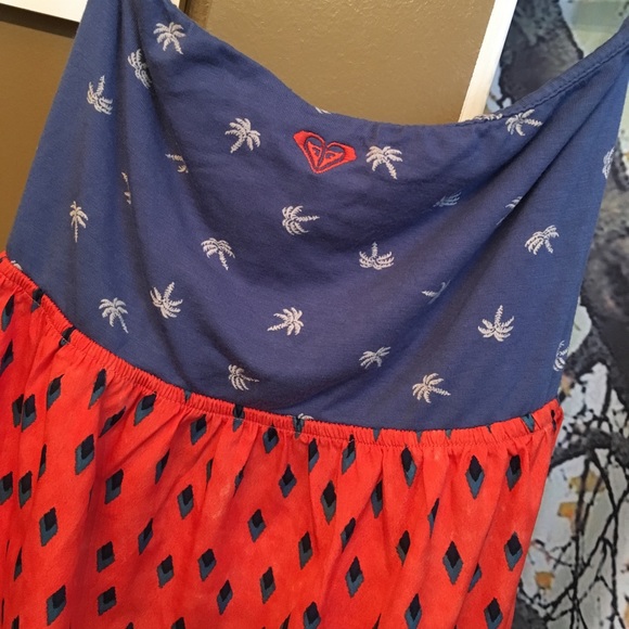 (3 for 18$) Roxy Orange strapless dress - Picture 6 of 8